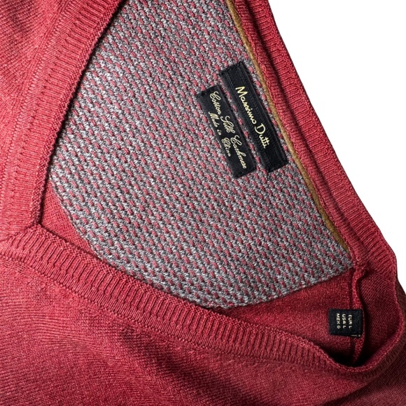 MASSIMO DUTTI Mens V-Neck Cashmere Blend Sweater - L - Picture 8 of 12